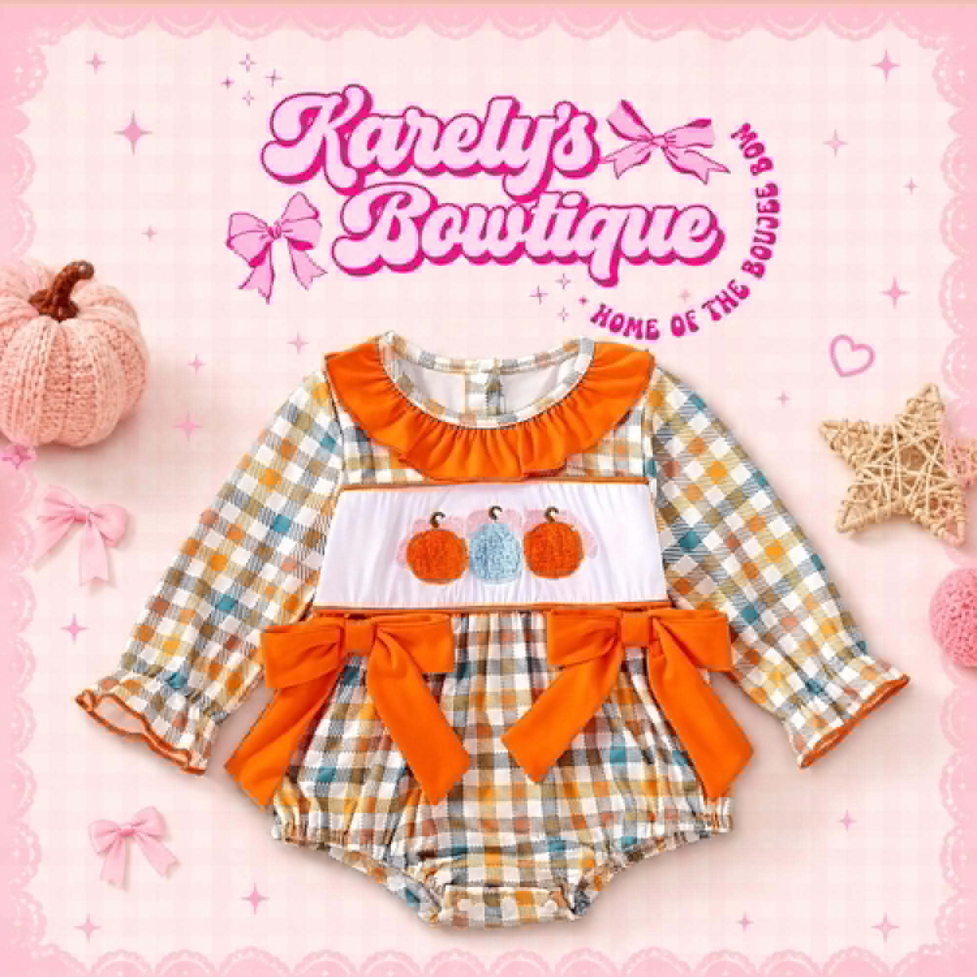 Pumpkin Patch  Bow Bubble