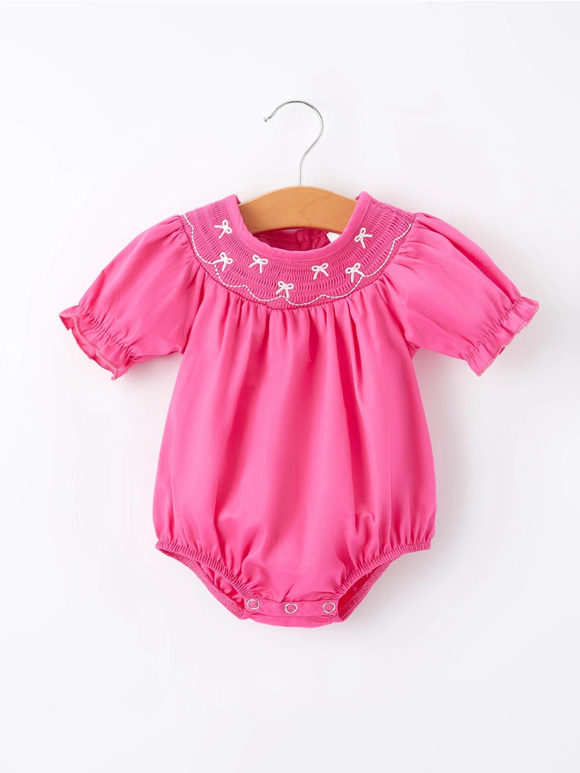 Pretty In Bows Smocked Bubble