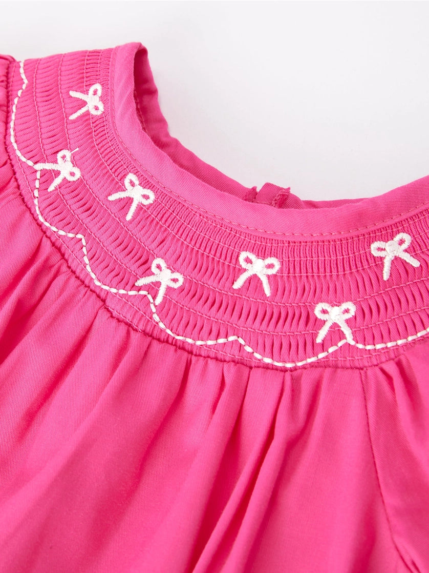 Pretty In Bows Smocked Bubble