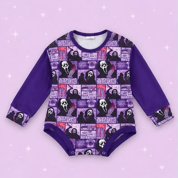 Spooky Cutie Purple Halloween Romper
